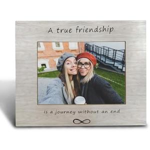 FHUGX Friend Photo Frame 5x7 Inch, Best Friend Wooden Frame, Friendship Gifts for Bff Sister