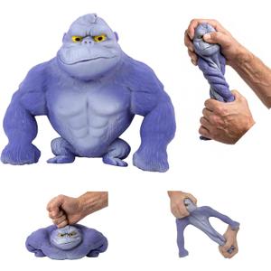 Super Stretchy Gorilla Fidget Toy, 5X Stretch Squishy Monkey Squeeze Toy, Soft Blue Stress Relief Sensory Toy for Kids & Adults, Fun Desk Toy Birthday Gift, Ages 3+
