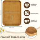 20" x 30" Bulletin Board, Round-Edged Rectangle Cork BoardWooden Frame with Boho Style Rattan Wall Organizer,5075Teng