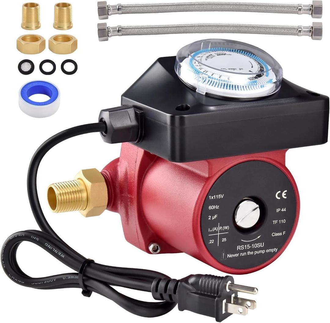 UP15-10SU7P/TLC Water Circulator Pump 115V 1/25HP Hot Water Recirculation Pump Compatible with Grundfos 595916/59896288P1 3/4NPT for Domestic Hot Water Systems
