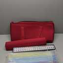 ZGME American Mahjong Set,166 White Tiles with Red Bag and Accessories,4 All-in-One Mahjong Racks with Pushers,Complete Western Mahjong Set