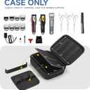 MOSLA Hard Barber Accessories Case for Hair Clippers, Mens Hair Cutting Barber Supplies Holder Organizer Storage Bag for Hair Cutting, Guard Grooming Kit (Nylon Black)