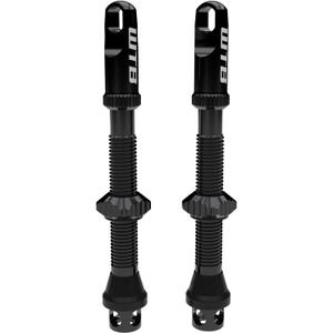 WTB Max-Flow Tubeless Bicycle Valves (2-Pack) 44mm Alloy Presta Valve - More Airflow - Insert Compatible