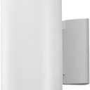 Kichler 9244WH Outdoor Cylinder Wall Mount Sconce UpLight Downlight, White 2-Light (5" W x 12" H) 130 Watts