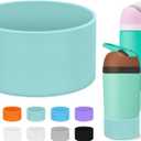 Mokoart Silicone Boot Compatible with Owala Kids Water Bottle 16/14 oz, Anti-Slip Rubber Bottom Protective Sleeve for Owala Kids FreeSip 16oz, Accessories for Owala Kids Flip 14oz (Mint)