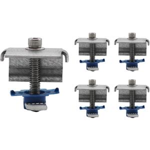 SPEC158-5PK Solar Panel End Clamps for 1-5/8 in. Steel Strut Channel, Solar Panel Kit with End Clamps and Cone Nuts for Mounting Solar Panels, Pack of 5