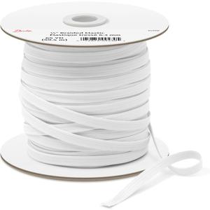Dritz 1/4" Braided Elastic, White, 65 yd