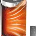 Space Heater, WINHL Small Portable Electric Heaters for Indoor Use with Thermostat and Remote  1500W PTC, 120 V, Ceramic Fast Safety Heat for Office Bedroom Home