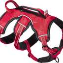 Tuff Pupper Escape Proof No Escape Dog Harness | 5 Point Adjustable Fit Harness for Dogs | Padded Dog Harnesses | Handle Dog Lift Harnesses (Medium, March Red)