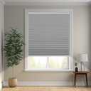 Changshade Cordless Cellular Shades,Blackout Honeycomb Shades for Windows,Pull Down Pleated Blinds,Easy to Install for Indoor Windows and French Doors,White(Blackout),34.5" w x 64" h