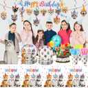 170PCS Cat Birthday Decorations Cat Birthday Party Supplies - Includes Plates, Napkins, Cups, Cutlery, Banner, Hanging Swirl for Cat Birthday Party Decorations, Serves 24