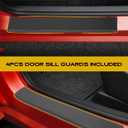 TAPTES Floor Mats for Dodge Durango 6 Seats 2026 2025 2024-2016 with 4 Door Sill Guards, All Weather Floor Liners with Cargo Trunk Mat & Seat Backrest Protector, Full Set Accessories for Dodge Durango