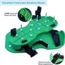 Lawn Aerator Shoes Upgrades Aeration Shoes for Lawn Heavy Strap Spike Shoes for Grass Soil Aerating Spikes Tool (Green)