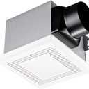 Tech Drive Bathroom fan with light 80 CFM, 2.0Sone No Attic access Needed Installation,Very Quiet Ventilation and Exhaust Fan With LED light 4000K 600LM