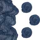 3 Pack Cheesecloth Table Runner Farmhouse Gauze Table Runner 35x120inch Boho Table Runners Rustic Wedding Decorations Wedding Table Runners for Bridal Shower Baby Shower Boho Table Dcor(Denim Blue)