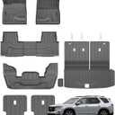 TPE Floor Mats Compatible with Pilot 2023 2024 2025 Trunk Mats Waterproof Non-Slip Carpet Back Seat Protector Boot Liner Tray(8PCS LHD)