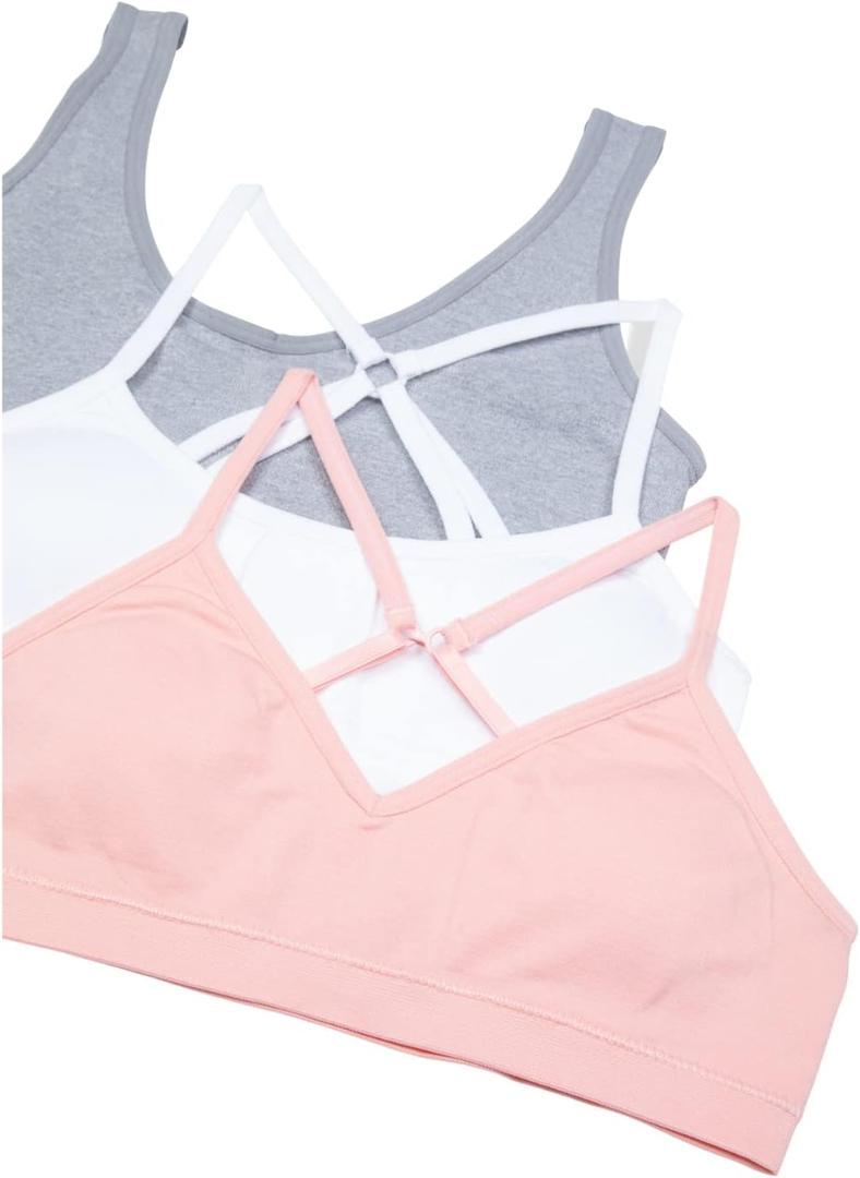 Hanes Girls' Seamless Bra 3 Pack L