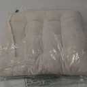 HLOVME Corduroy Chair Cushion with Ties Ultra Soft Warm Floor Cushion for Kids Reading Nook Comfortable Square Seat Cushion for Adult 15.7x15.7, White