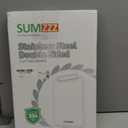 Sumzzz Stainless Steel Cutting Board for Kitchen, 2-in-1 Double-Sided Chopping Board, Food Grade Stainless Steel/PP, Easy to Clean, Large Size, Non-Slip, 1611