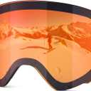 MAMBAOUT Ski Goggles with Magnetic Lens, Kids Snowboarding Goggles for Boys Girls, Anti Fog UV Protection Age 3-14