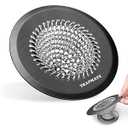 TRAPMATE Shower Drain Hair Catcher, 4.4" Easy Clean Bathtub Drain Hair Catcher, Anti-Slip Bath Tub Drain Protector, Upgraded 304 Stainless Steel Shower Sink Drain Cover for Bathroom (Patented Product) (Black)