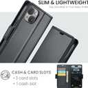 for iPhone 13 Case Wallet with RFID Blocking Card Holder, PU Leather Kickstand Protective Flip Phone Cover Fit for iPhone 13 6.1", Black