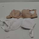 Fruit of the Loom Women's Smooth Cotton T-Shirt Bra Pack - Ultra-Soft, Flexible, and Invisible Under Tees (34DD)