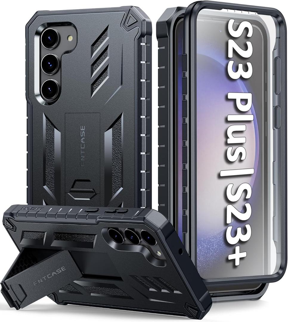 for Samsung Galaxy S23-Plus Case: Heavy Duty Rugged Shockproof Protective Cover with Kickstand | Military Grade Protection Phone Case Without Built-in Screen Protector