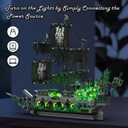 JMBricklayer Pirate Ship Building Toys with Lights, Ghost Ship Flying Dutchman Model Ship Boat 40001, Toy Building Sets for Adults, Easter Decor Christmas Birthday Easter Gifts (1100 PCS)