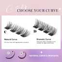 GAQQI Lash Clusters, GQ19 Individual Lashes 168pcs C Curve, DIY Lash Extension 12mm Length Only False Eyelash Clusters, Natural & Wispy Lash Wisps (GQ19,C,12mm)