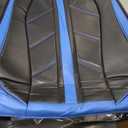 Front & Rear Seat Covers for Corvette C7 C5 Car Seat Cover Luxury PU Leather Sporty Breathable Comfortable Blue × Black
