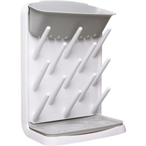 Ubbi Vertical Baby Bottle Drying Rack, Space Saving Countertop Drying Rack Baby Accessory, Gray