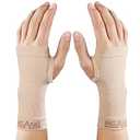 MGANG Wrist Support Sleeves, 1 Pair Wrist Compression Gloves for Unisex, 20-30 mmHg Wrist Brace Support for Carpal Tunnel, RSI, Tendonitis, Sprains, HandInstability, Pain Relief, Beige L