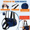 SlowTon Dog Lift Harness - Adjustable Dog Sling for Medium Large Dogs, Hind Leg Support to Help Rehabilitate, Soft Padded Dog Support Harness for Elderly, Injured, Arthritic, Disabled Dogs(BL,XL)