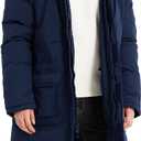 Men's Extra Long Parka Winter Coats Hooded Puffer Jacket Heavy Warm Water-resistant Outerwear Cold Weather (4X-Large, Navy)
