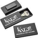 3-Pack Magnetic Key Lock Box by Katzco - Hide a Spare Key - 1.25 x 2.75 in Strong Magnet Case for Car, Home, Outdoor Use - Discreet Storage for Emergency Access - Black