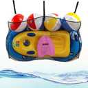 Pool Float Storage Bag,Adjustable Pool Toy Storage Organizer Hanging Mesh Bag for Rafts,Balls,Floats,Noodle,Inflatable Toys,Large Pool Toy Storage Net Bag Pouch Outdoor Swimming Pool Accessories