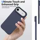 PinLiSheng Designed for iPhone Air Case,Premium Liquid Silicone with [Soft Anti-Scratch Microfiber Lining] Shockproof Slim Protective Phone Case for Men Women,Blue