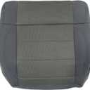 Priprilod Medium Slate Gray Cloth Driver Side Bottom Replacement Seat Cover Compatible with Jeep Wrangler Sahara Rubicon 2007