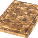 TeakHaus Scandi 14 x 10 Inch Rectangular End Grain Reversible Board