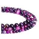 100PCS Natural Stone Beads 8mm Purple Agate Round Loose Beads Crystal Energy Stone Healing Power for Bracelet Jewelry Making DIY Crafts (8MM, 100PCS Purple Agate)