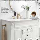 Brass Bathroom Waterfall Faucet, 4-16 Inch Brushed Gold Bathroom Faucet Widespread Bathroom Sink Faucet, 2 Handles Bathroom Faucets for Sink 3 Hole with Pop Up Drain, Water Hoses