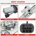 BDFHYK 751-648 Power Window Regulator with Motor Front Left Driver Side for Fiat 500 2012-2019| 52060971, 51876269, 68070267AC | 2012 2013 2014 2015 2016 2017 2018 2019