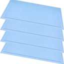 Blushtier 4 Pcs No Frost Anti Ice Freezer Mat Refrigerator Liners Washable Refrigerator Mats Blue Fridge Mats Fridge Accessories for Refrigerator Deep Freezer(18.1 x 9.8 Inch)