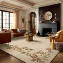 9x12 Area Rugs for Living Room: Washable Rug Stain Resistant Non Slip Low Pile Ultra Soft Faux Wool Lightweight Large Rugs for Bedroom Dining Room Under Table Rug Nursery Farmhouse Home Office Indoor