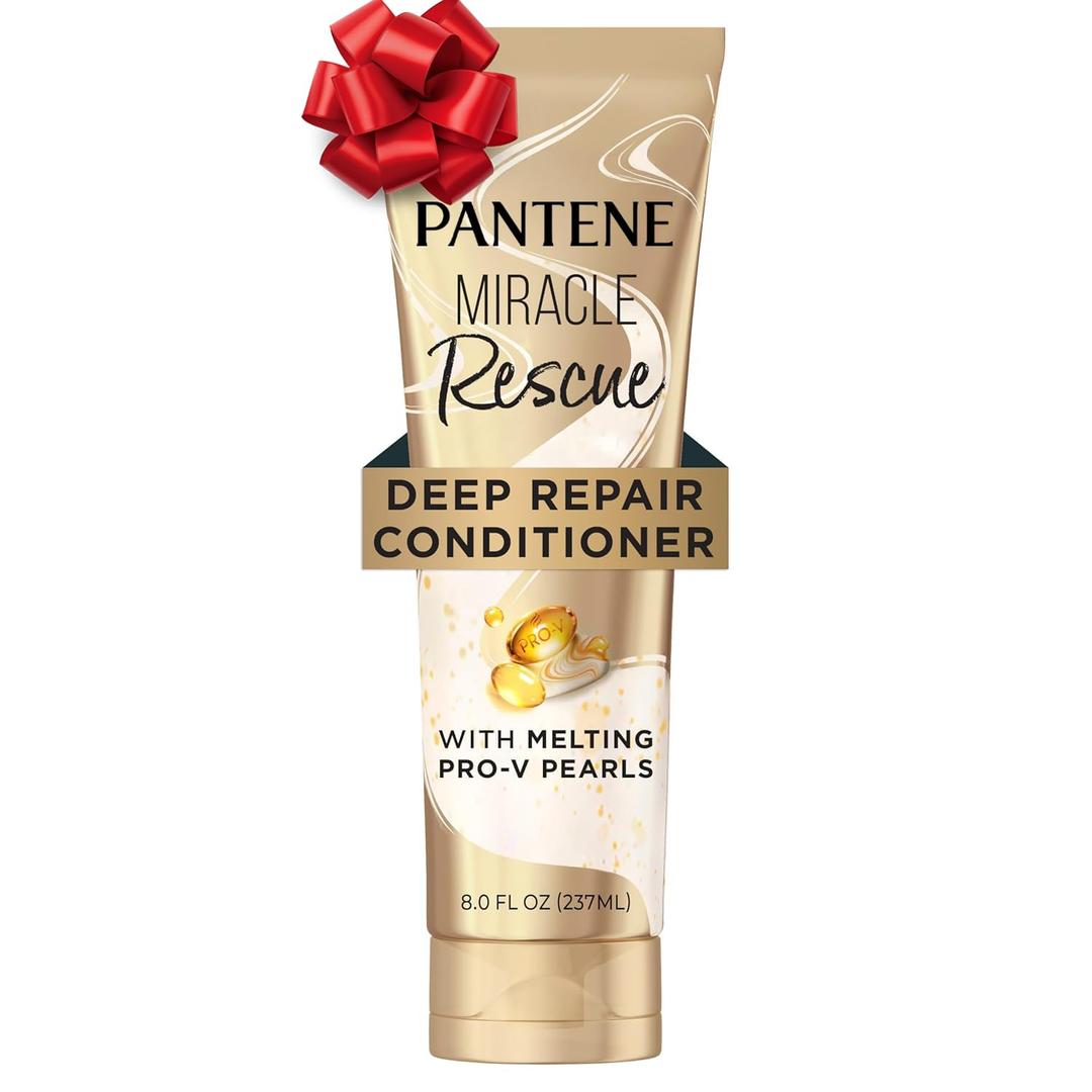 Pantene Miracle Rescue Deep Conditioner with Melting Pro-V Pearls - For Dry, Damaged, or Color-Treated Hair - Intense Moisture & Repair - 8.0 Oz (8 Fl Oz (Pack of 1))