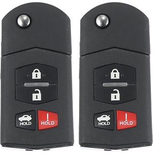 X AUTOHAUX 2pcs 315MHz BGBX1T478SKE125-01 Replacement Keyless Entry Remote Car Key Fob for Mazda 3 Seden 10-13 for Mazda 6 10-13 MX-5 Miata 06-15 Chip 63 80 4 Button