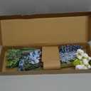 Lookein Artificial Greenery Filler Stems in Bulk 53pcs with 8 Kinds Tall Greenery Stems for Blue Wedding Decor Centerpiece Filler Wedding Bouquet Filler Bridal Bouquet DIY, French Dusty Blue