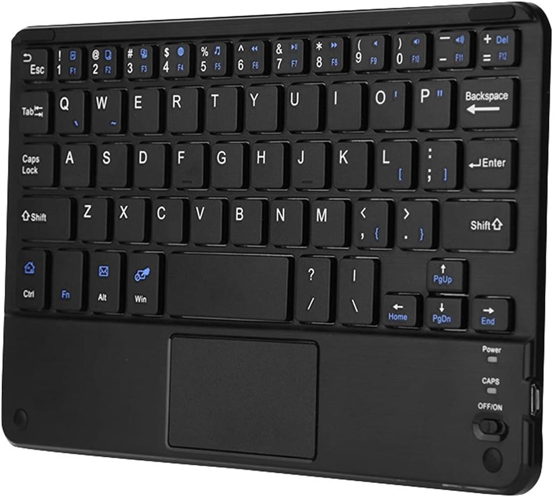 Bewinner Small Bluetooth Keyboard,Ultra-Slim Mini Bluetooth Keyboard with Touchpad for PC Android Tablet,Easy Storage and Use When Traveling