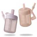 Moonkie Baby Straw cup | Silicone Toddler Sippy Cup Training Cup with Straw Lid | BPA-Free Drop-Proof Baby Cup | Baby Led Weaning | 6 Months+, 5 oz, 2pack (B-Soft Lilac/BLush)